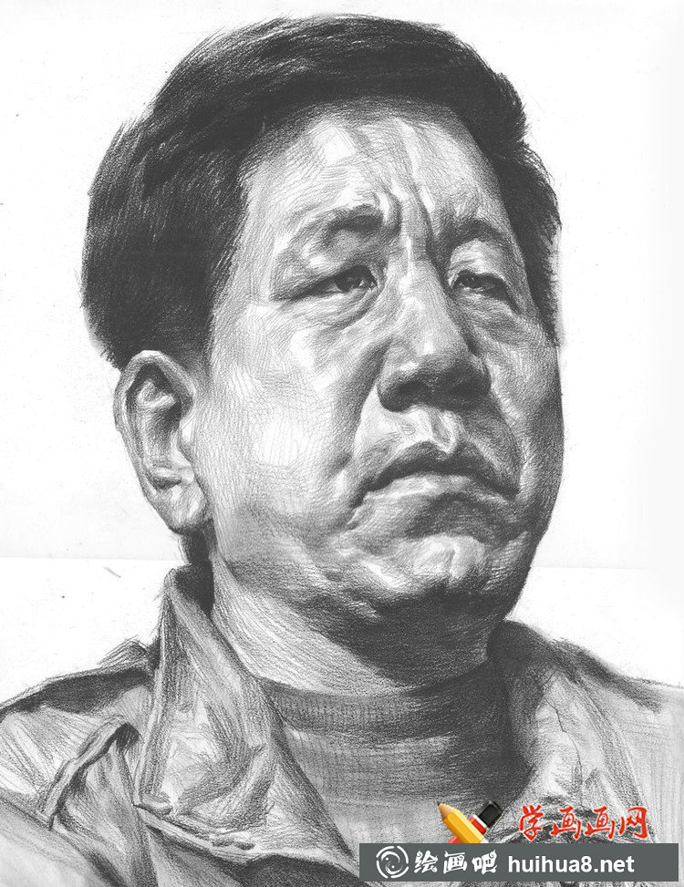 鲁美学生优秀素描头像作品
