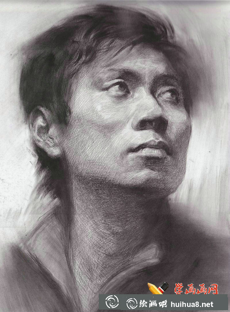 鲁美学生优秀素描头像作品