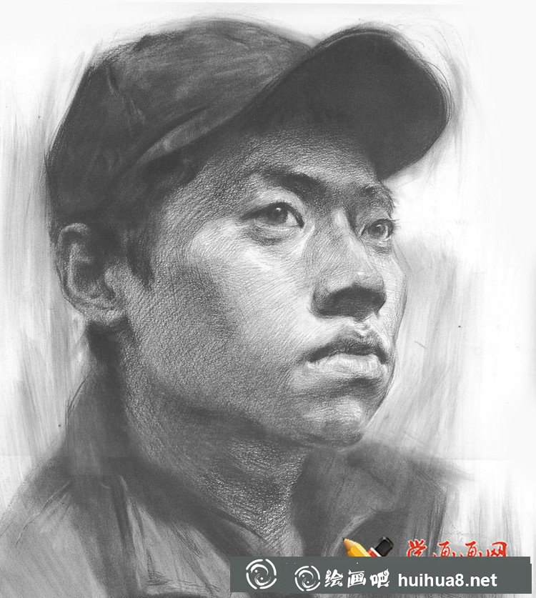 鲁美学生优秀素描头像作品