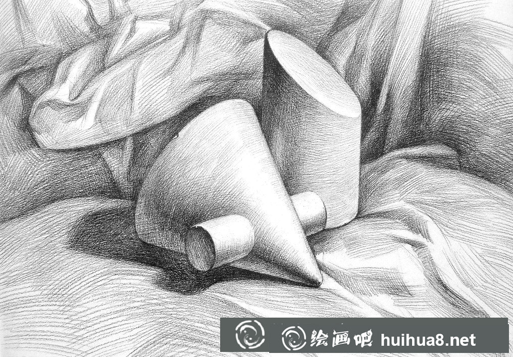 素描石膏几何体作品一