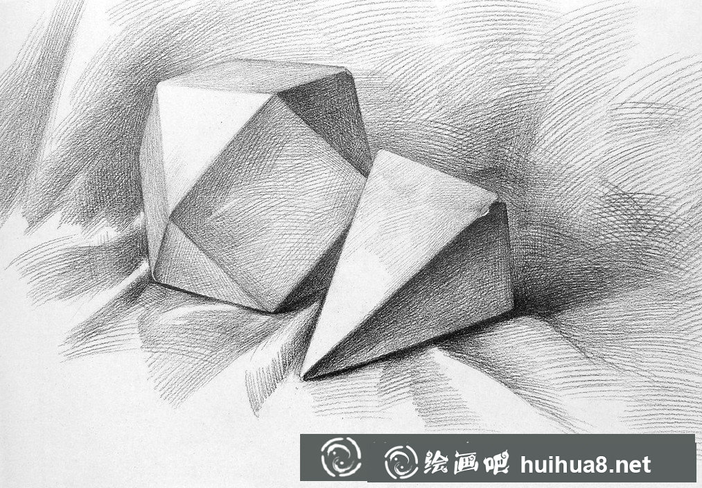 素描石膏几何体作品四