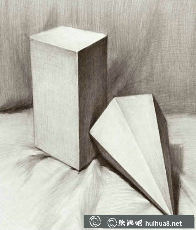 素描石膏几何体作品七