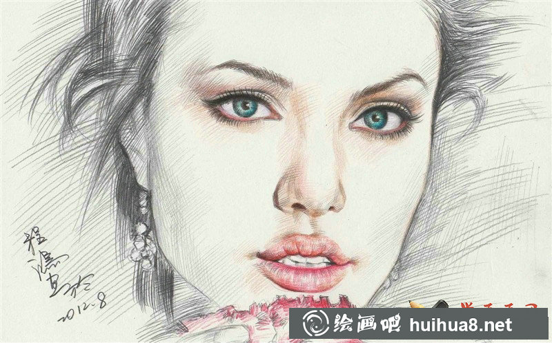 程鸿彩铅人物作品欣赏(1)