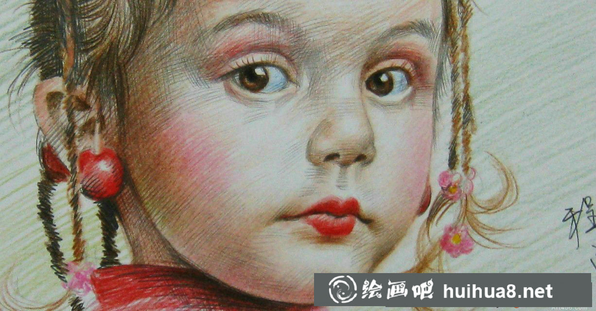 程鸿彩铅人物作品欣赏(5)