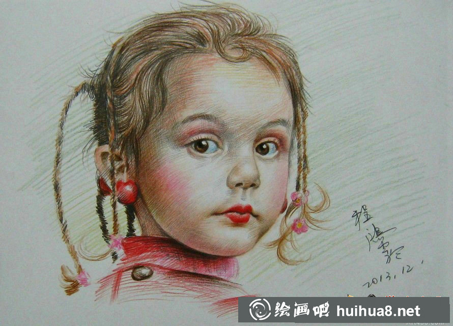 程鸿彩铅人物作品欣赏(6)