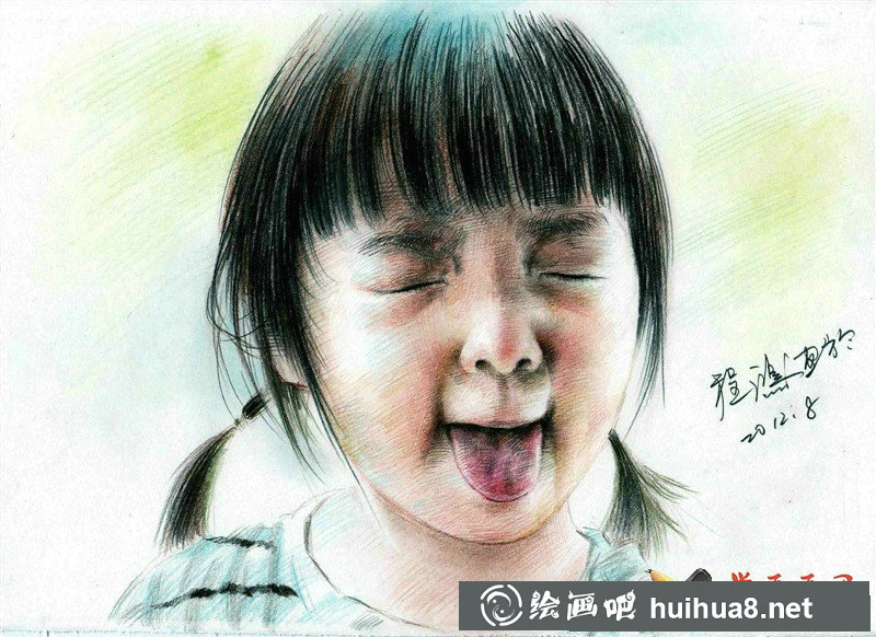 程鸿彩铅人物作品欣赏(12)