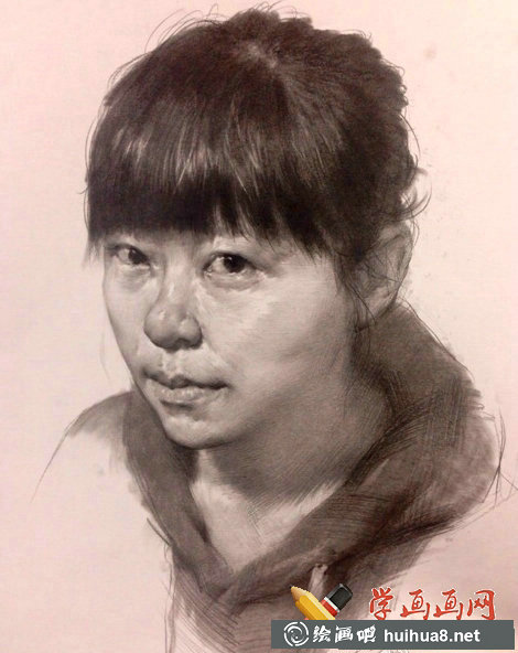 杭州老鹰画室素描头像作品欣赏(6)