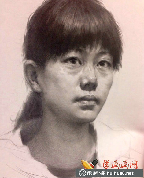 杭州老鹰画室素描头像作品欣赏(2)