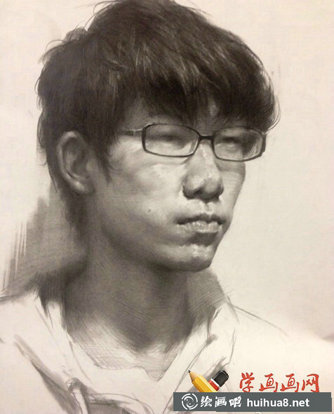 杭州老鹰画室素描头像作品欣赏(7)