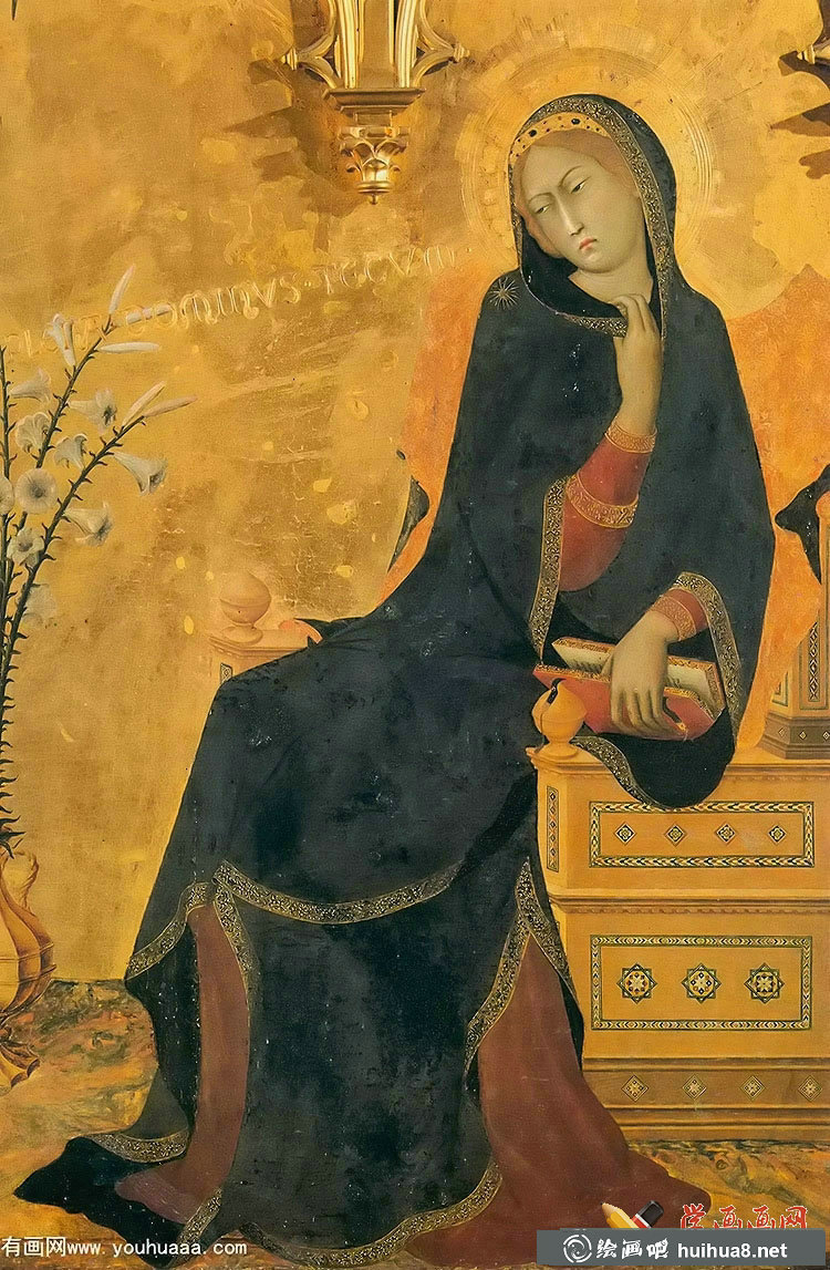 西蒙·马丁尼油画作品《天使报喜》(2)