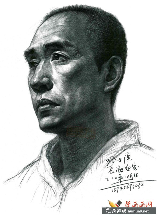 优秀素描头像作品集_高清临摹素描图片(1)