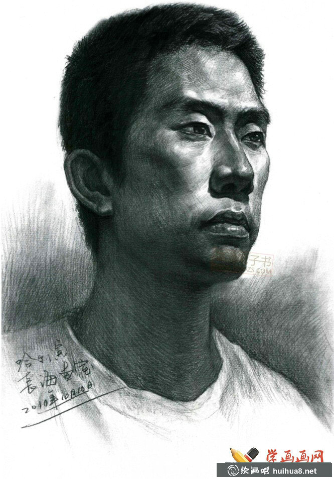 优秀素描头像作品集_高清临摹素描图片(3)