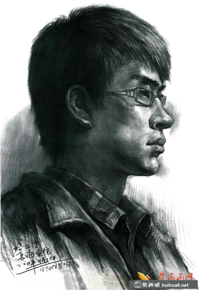 优秀素描头像作品集_高清临摹素描图片(5)