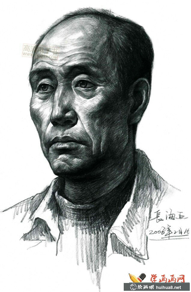 优秀素描头像作品集_高清临摹素描图片(6)