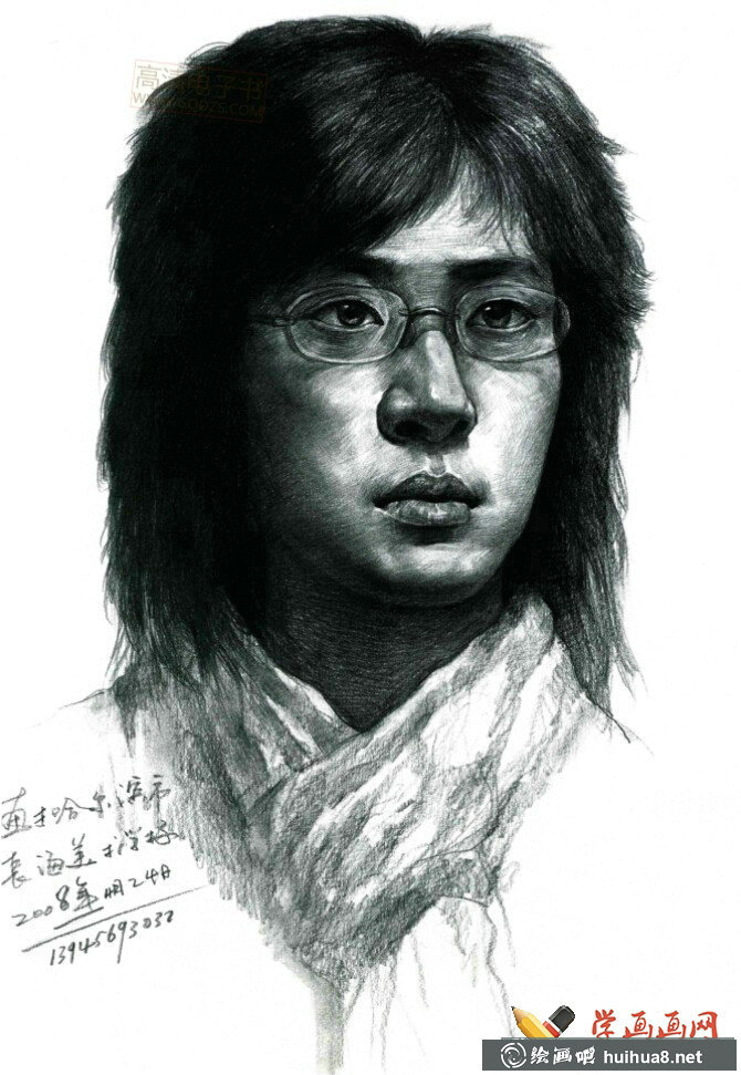 优秀素描头像作品集_高清临摹素描图片(7)