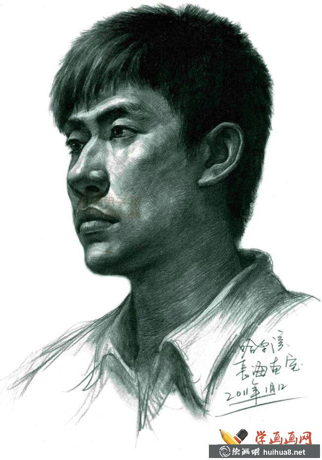 优秀素描头像作品集_高清临摹素描图片(10)