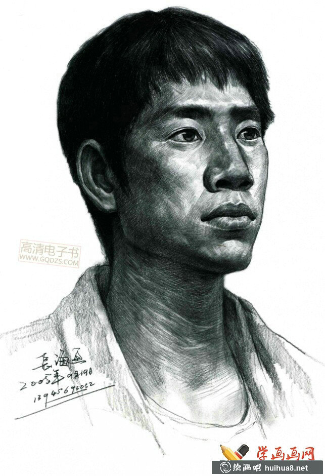 优秀素描头像作品集_高清临摹素描图片(9)