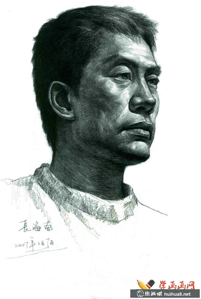 优秀素描头像作品集_高清临摹素描图片(13)