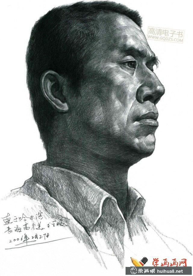 优秀素描头像作品集_高清临摹素描图片(11)