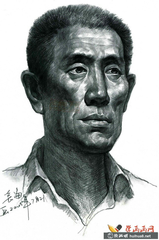 优秀素描头像作品集_高清临摹素描图片(15)