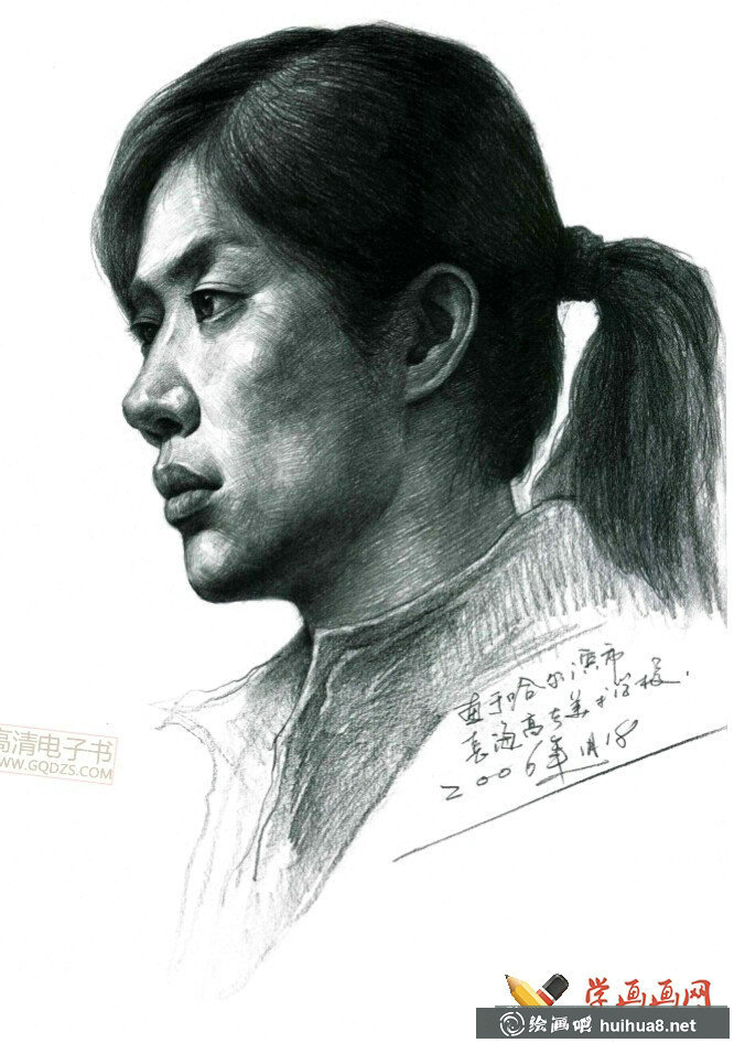 优秀素描头像作品集_高清临摹素描图片(16)