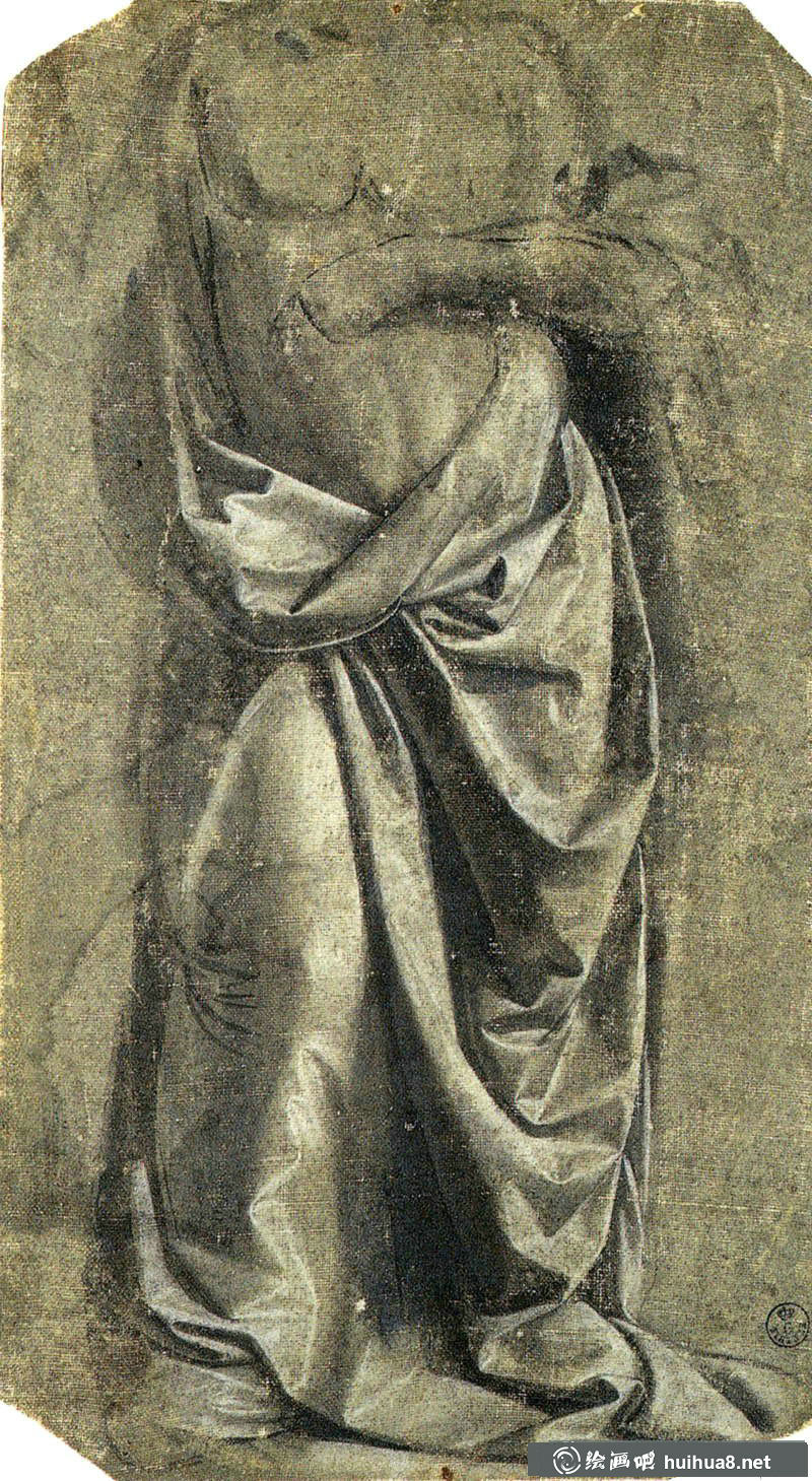 跟达芬奇学画衣服褶皱及布纹【高清大图】(5)