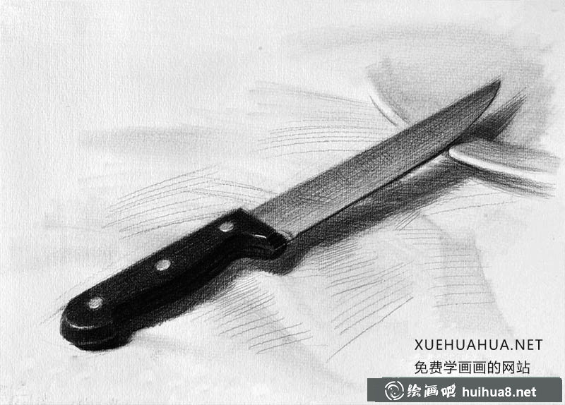 不锈钢水果刀素描画(1)