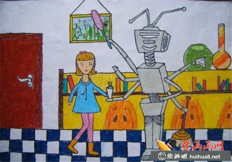 儿童科幻画机器人(1)