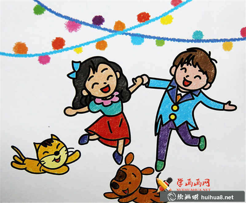 儿童油棒画舞蹈(1)