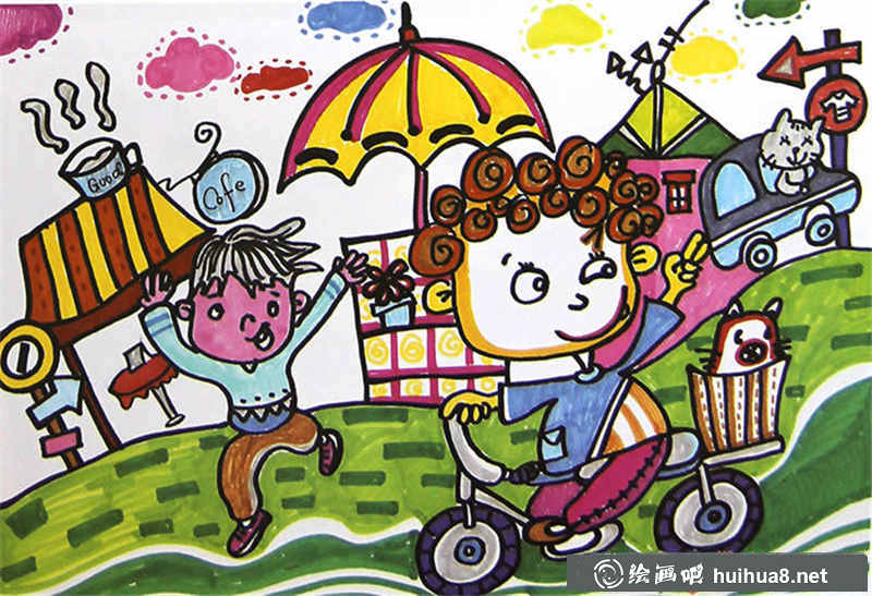 儿童水彩画作品展示(1)