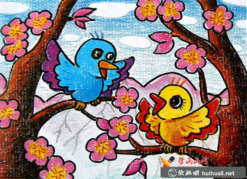 儿童油画棒春暖花开(1)