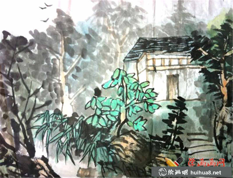 儿童中国画江南林间(1)