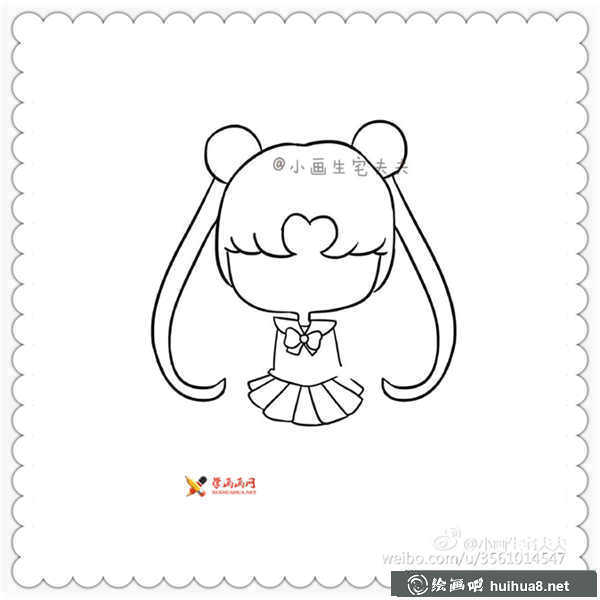 美少女战士水冰月简笔画图片(5)