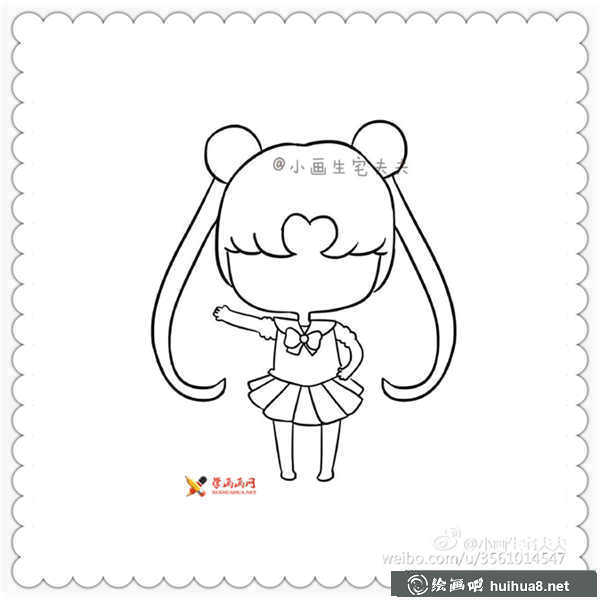 美少女战士水冰月简笔画图片(6)