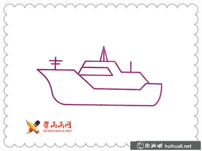 军舰简笔画大全(4)