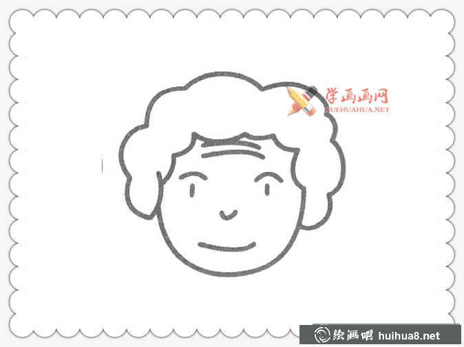 简笔画老奶奶的画法(2)