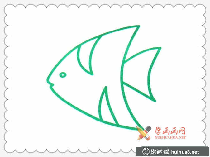 好看的热带鱼简笔画(1)