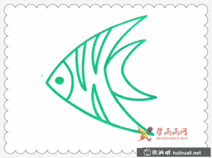 好看的热带鱼简笔画(2)