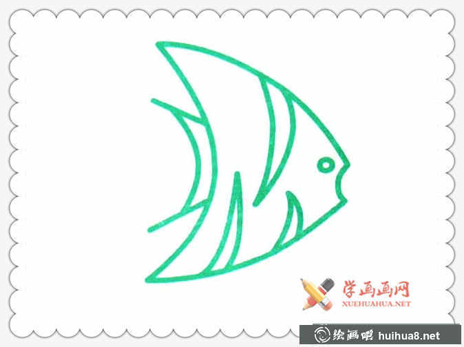 好看的热带鱼简笔画(3)