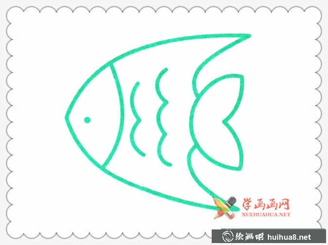 好看的热带鱼简笔画(4)