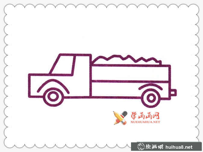 渣土车简笔画(2)