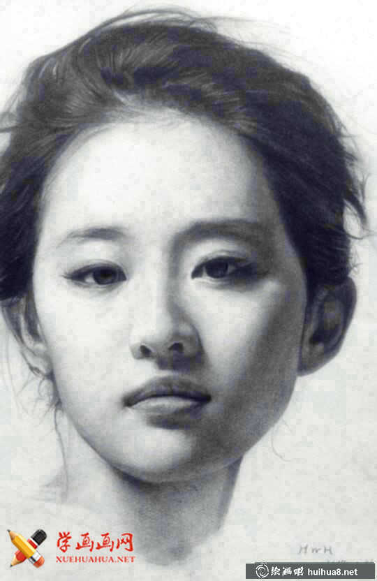 明星刘亦菲素描图片(3)