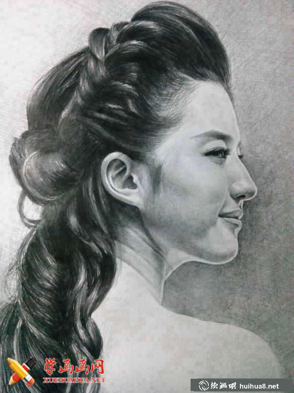 明星刘亦菲素描图片(5)