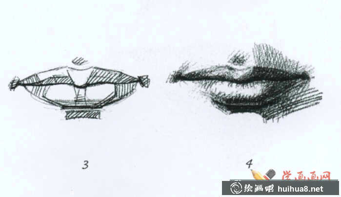 素描嘴的结构及画法步骤(7)