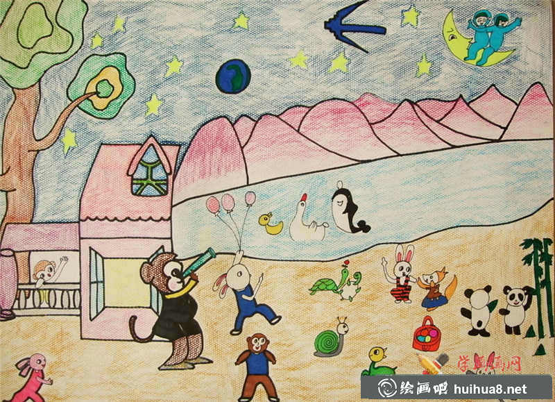 儿童画动物世界(1)