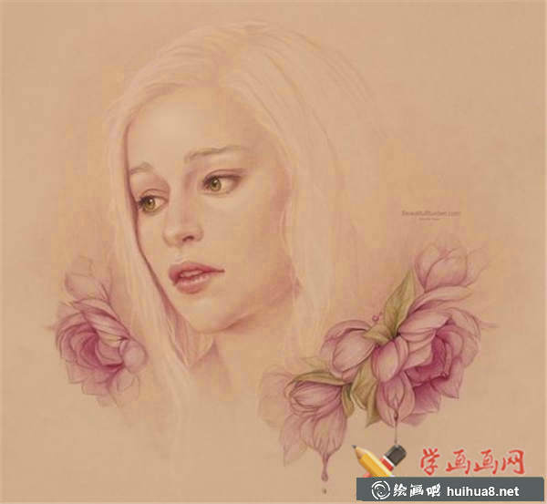 彩铅人物肖像画欣赏(2)