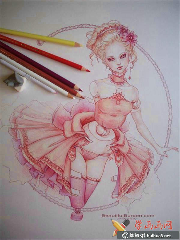 彩铅人物肖像画欣赏(5)