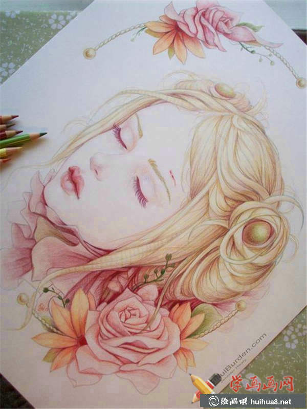 彩铅人物肖像画欣赏(3)