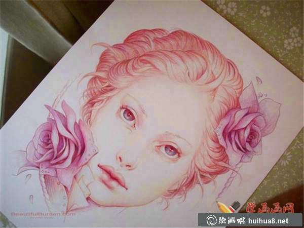 彩铅人物肖像画欣赏(8)
