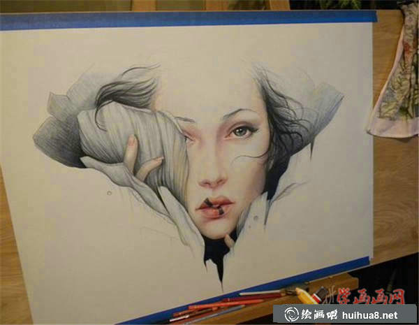 彩铅人物肖像画欣赏(10)